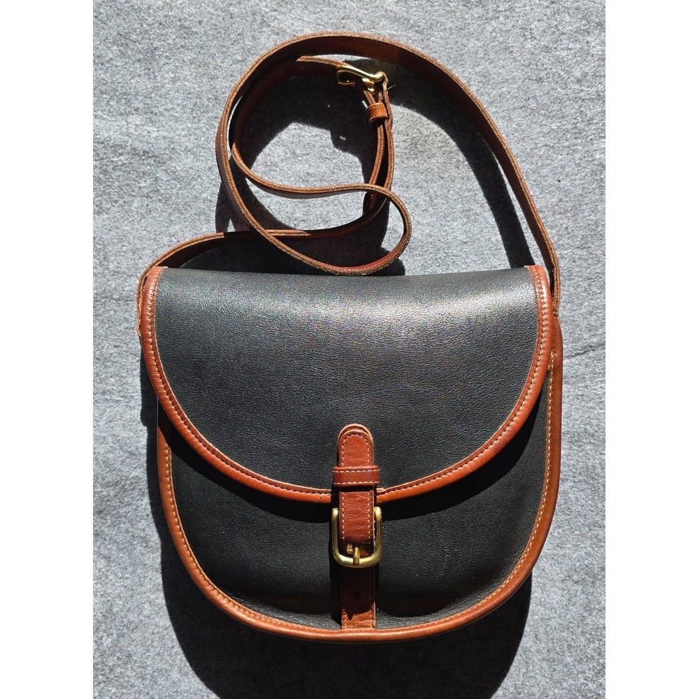 Vintage Coach Riding Bag Spectator 6750 crossbody black tabac 90s two-tone VGUC